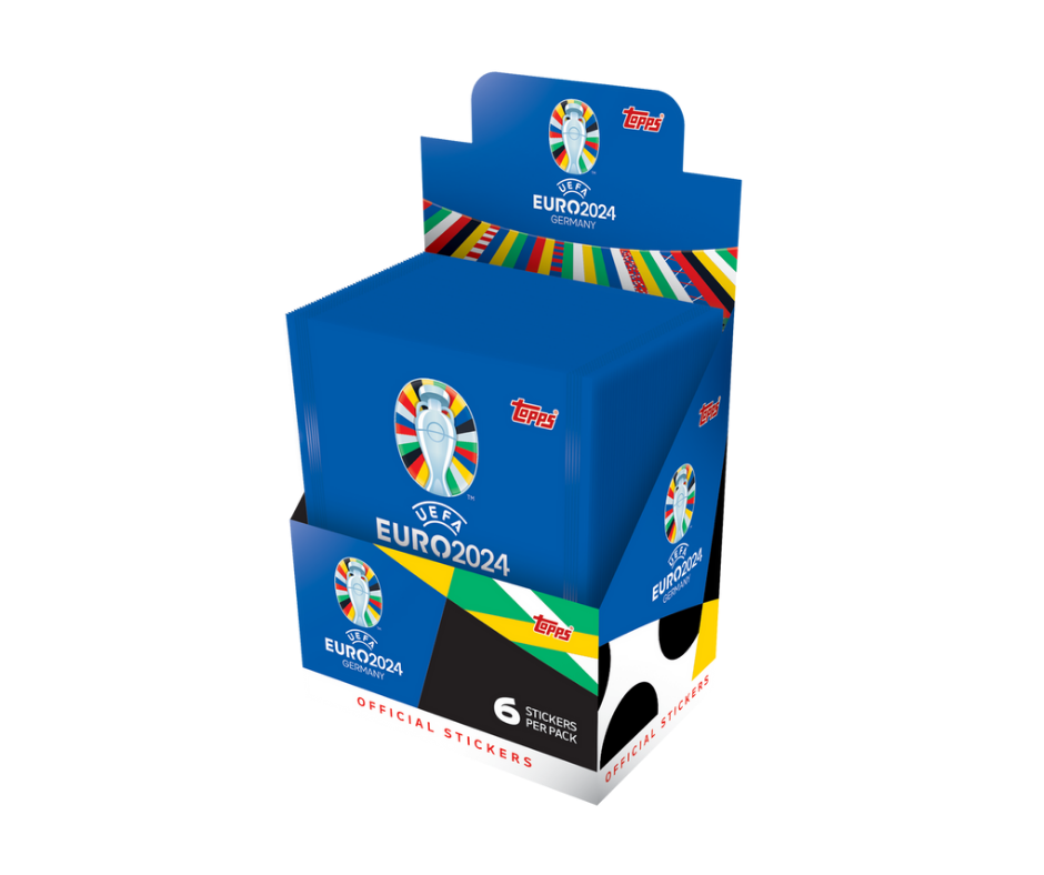 2024 Euro Topps Sticker Display Box - 50 Pakker