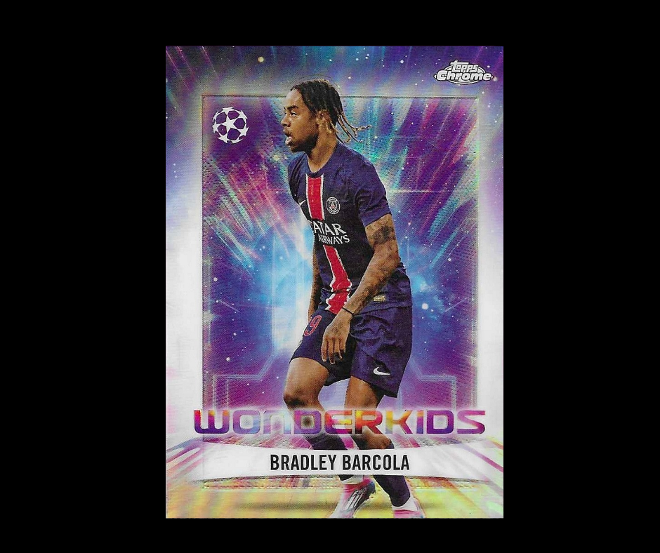 Barcola 2024-25 Topps Chrome UEFA Club Competitions - Wonderkids - PSG