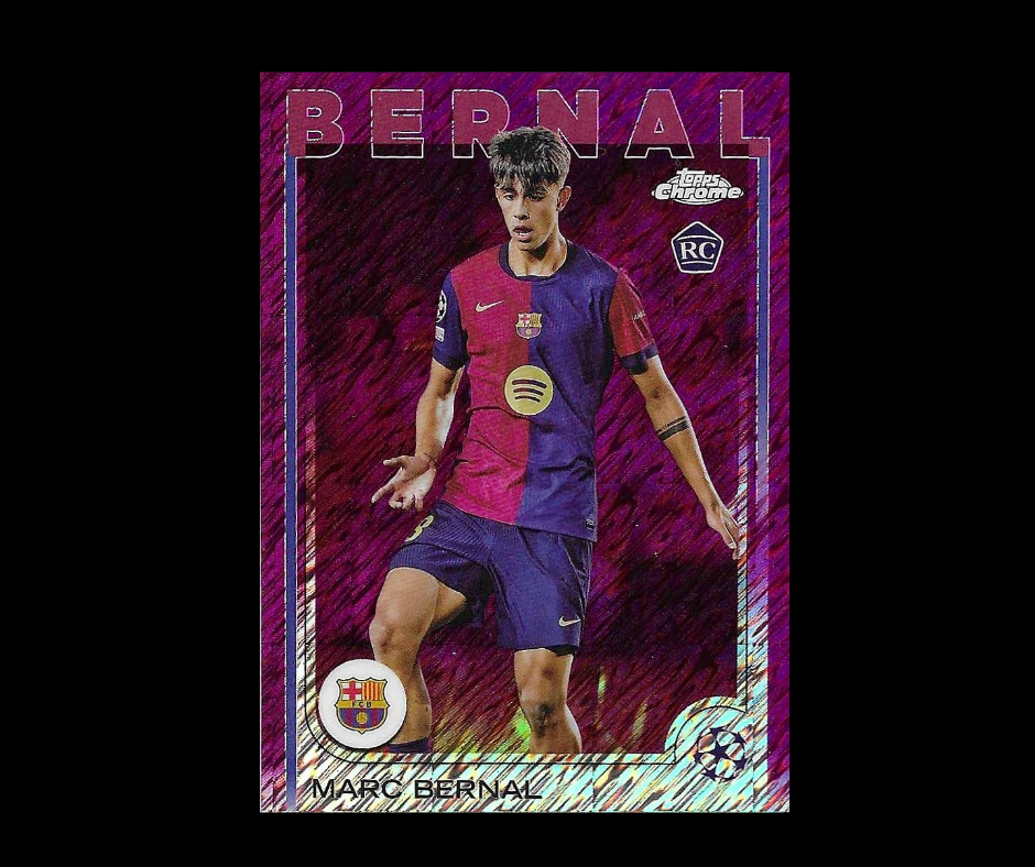 Bernal - 2024-25 Topps Chrome UEFA Club Competitions - Magenta Shimmer Refractors - Barcelona