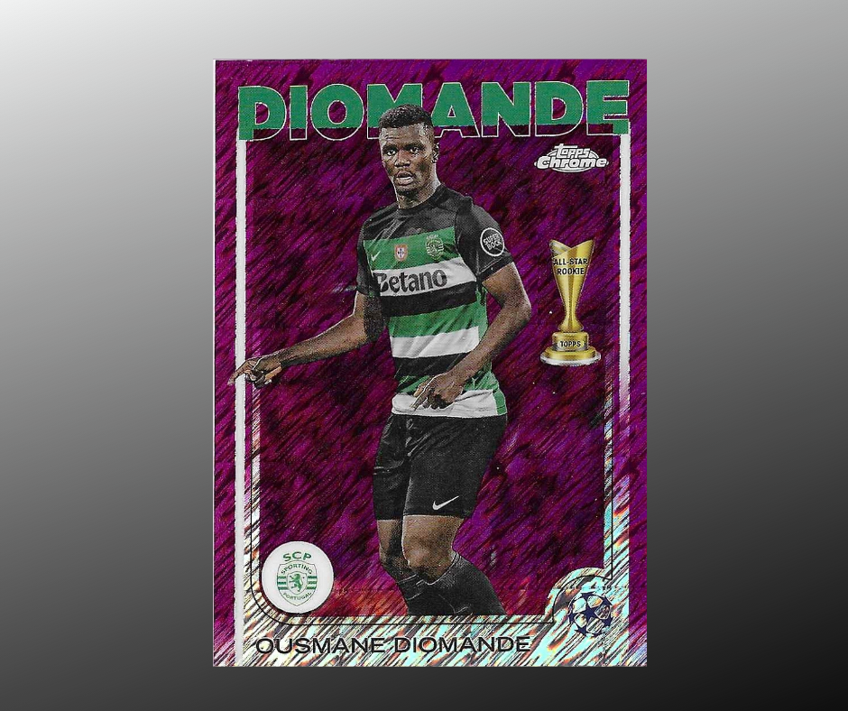 Diomande - 2024-25 Topps Chrome UEFA Club Competitions - Magenta Shimmer Refractors - Sporting