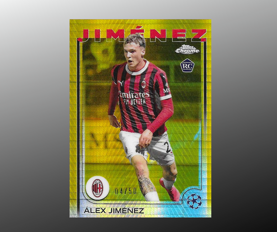 Jimenez - 2024-25 Topps Chrome UEFA Club Competitions - Gold Refractor /50 - AC Milan