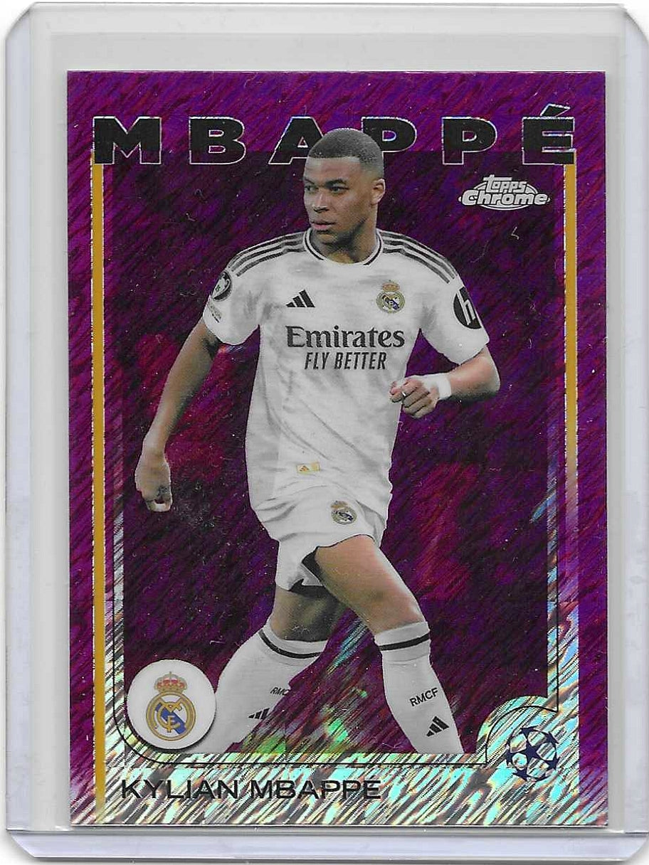 Mbappe - 2024-25 Topps Chrome UEFA Club Competitions - Magenta Shimmer Refractors - Real Madrid