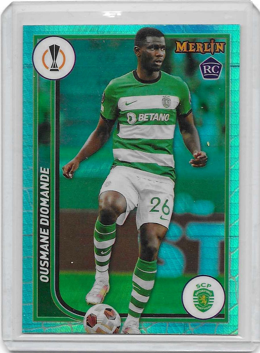 Ousmane Diomande - 2023-24 Topps Merlin UEFA - Aqua Prism Refractors - Sporting