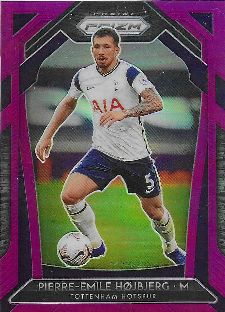 Pierre Emile Højbjerg - 2020-21 Panini Prizm Premier League - Purple Prizm /99 - Tottenham