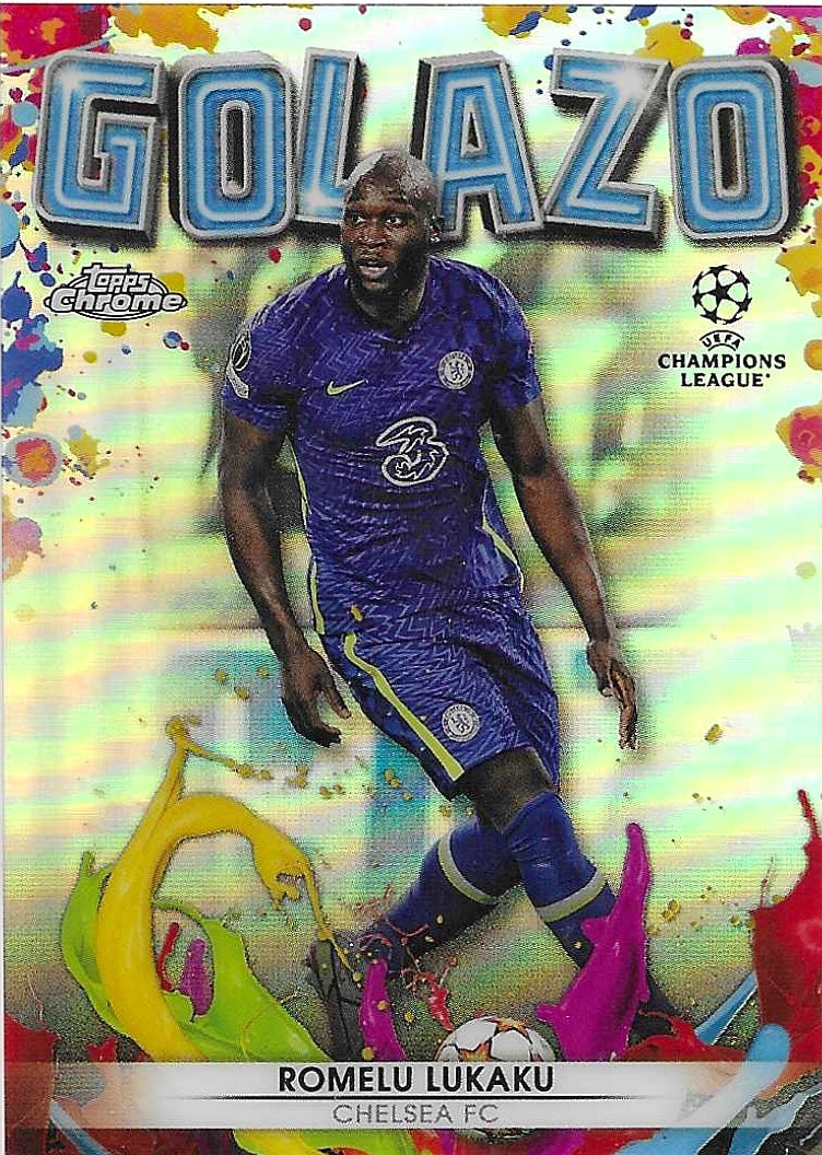 Romelu Lukaku - 2021-22 Topps Chrome UEFA Champions League - Golazo - Chelsea