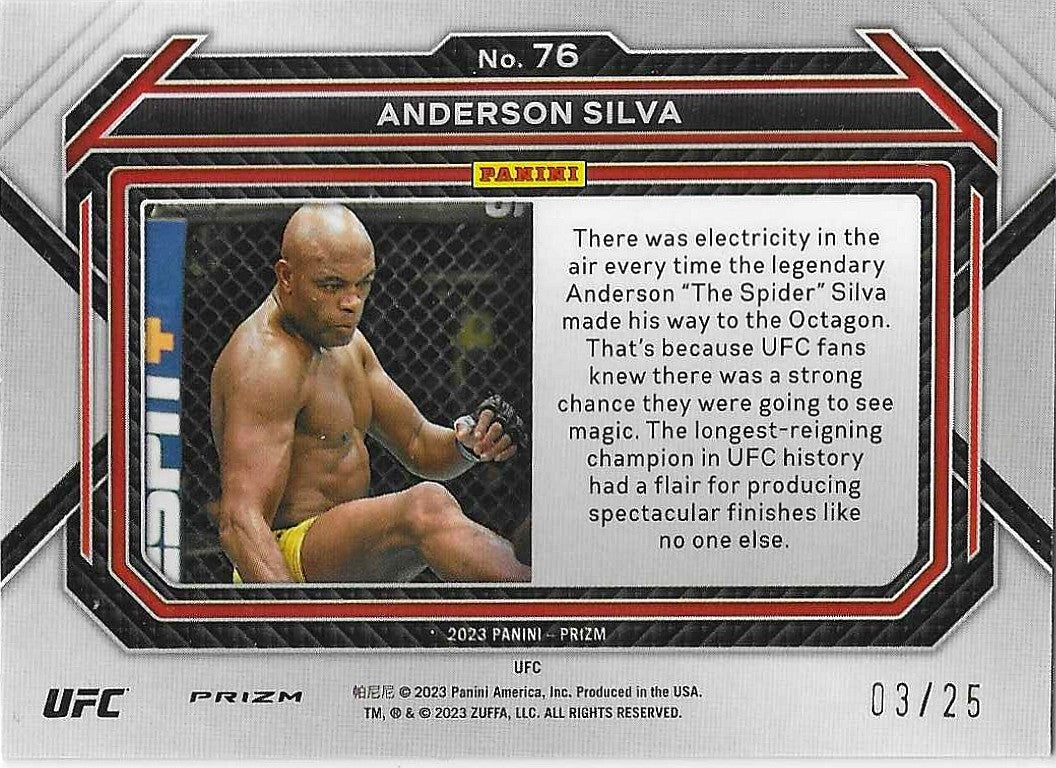 Anderson Silva - UFC 2023 Prizm - Silver Mojo /25