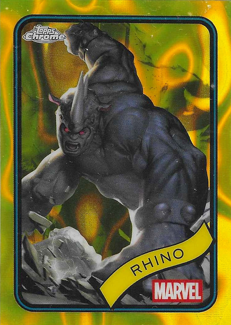 Rhino - Topps Chrome Marvel - Yellow Refractor