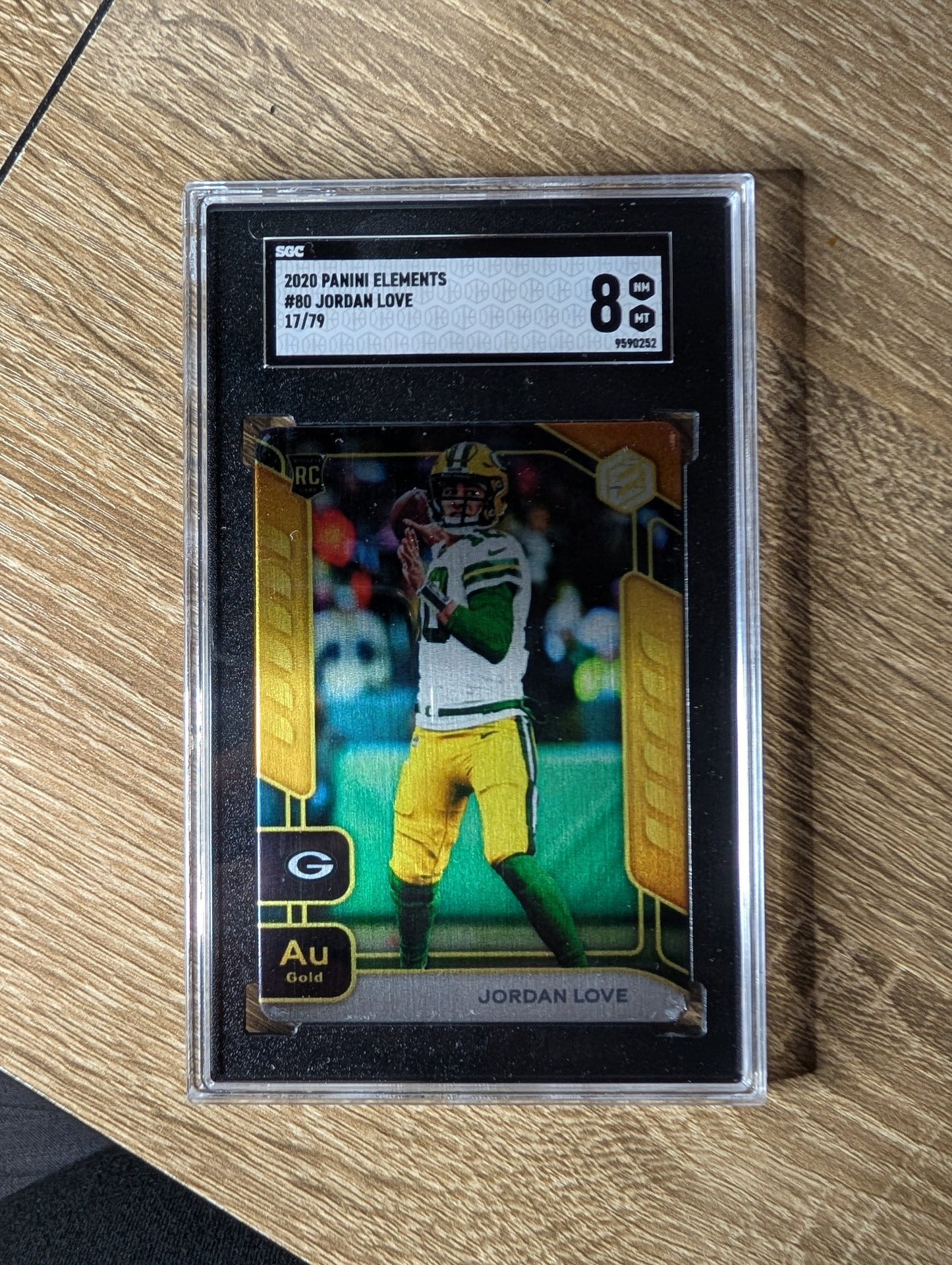 Jordan Love - 2020 Elements - Au Gold /79 - Rookie - SGC - Greenbay Packers