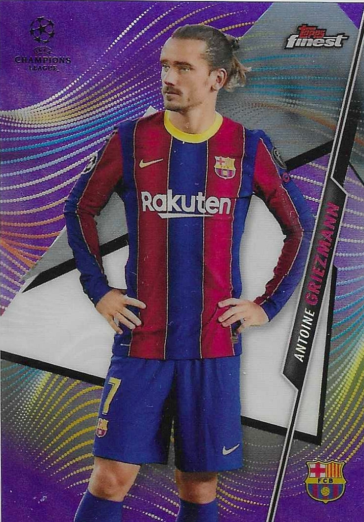 Antonio Griezmann - 2020-21 Topps Finest UCL - Purple Refractor /250 - Barcelona