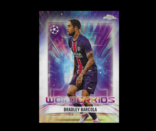 Barcola 2024-25 Topps Chrome UEFA Club Competitions - Wonderkids - PSG
