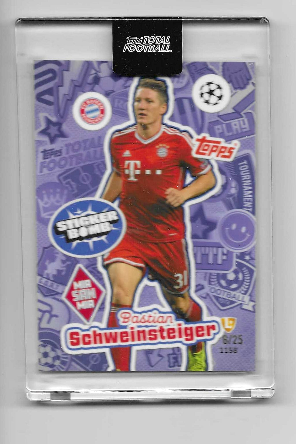 Bastian Schweinsteiger - Topps Total Football - Sticker Bomb /25 FC Bayern Munchen