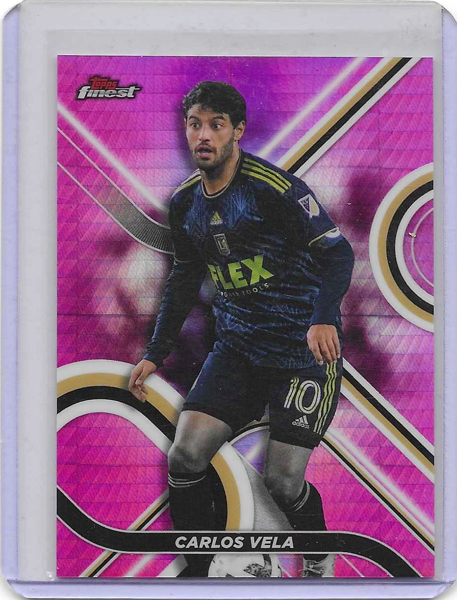 Carlos Vela - 2022 Topps Finest MLS - Pink Prism Refractors /125 - LAFC
