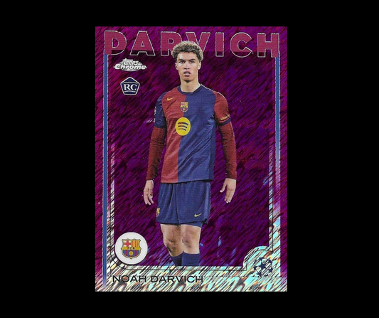 Darvich - 2024-25 Topps Chrome UEFA Club Competitions - Magenta Shimmer Refractors - Barcelona