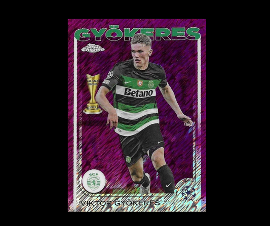 Gyokeres - 2024-25 Topps Chrome UEFA Club Competitions - Magenta Shimmer Refractors - Sporting