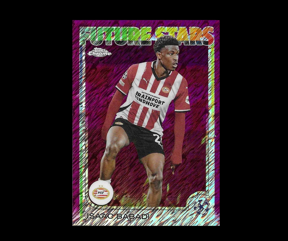 Isaac Babadi - 2024-25 Topps Chrome UEFA Club Competitions - Magenta Shimmer Refractors - PSV