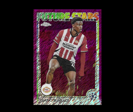 Isaac Babadi - 2024-25 Topps Chrome UEFA Club Competitions - Magenta Shimmer Refractors - PSV