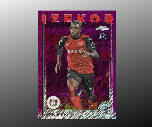 Izekor - 2024-25 Topps Chrome UEFA Club Competitions - Magenta Shimmer Refractors - Leverkusen