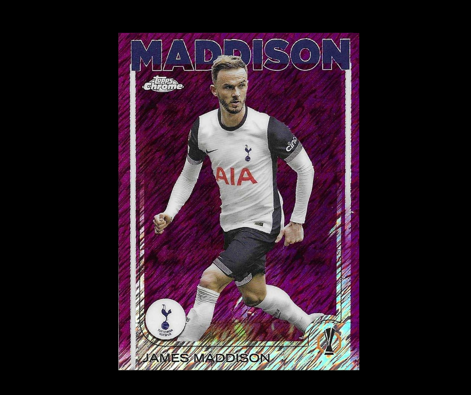 James Maddison - 2024-25 Topps Chrome UEFA Club Competitions - Magenta Shimmer Refractors - Tottenham