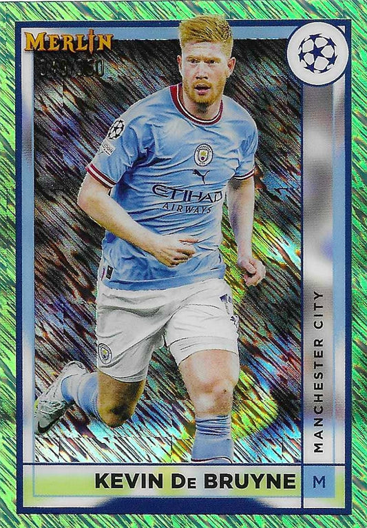 Kevin De Bruyne - 2022-23 Topps Merlin UEFA - Neon Green Shimmer Refractors /350 - Manchester City