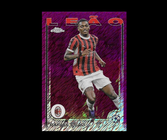 Leao - 2024-25 Topps Chrome UEFA Club Competitions - Magenta Shimmer Refractors - AC Milan