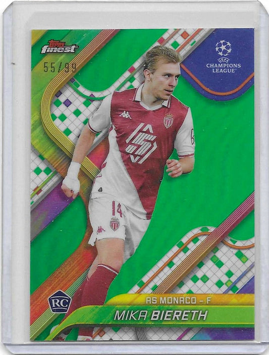 Mika Bierth - 2024-25 Topps Finest - Green Refractor /99 - Monaco