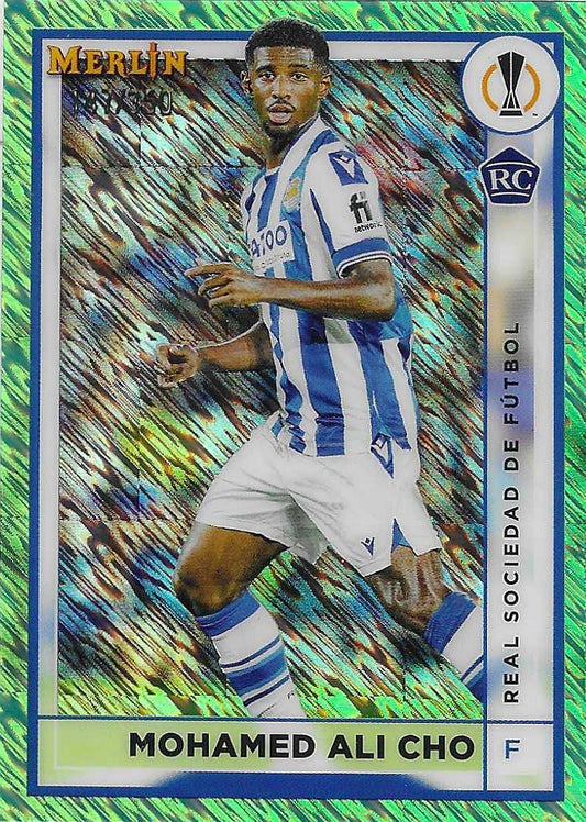 Mohamed Ali Cho - 2022-23 Topps Merlin UEFA - Neon Green Shimmer Refractors /350 - Real Sociedad