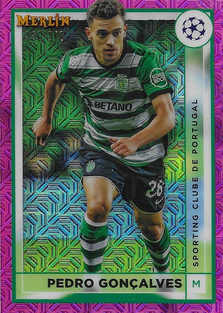 Pedro Goncalves - 2022-23 Topps Merlin Uefa - Purple Mojo Refractor /275 - Sporting