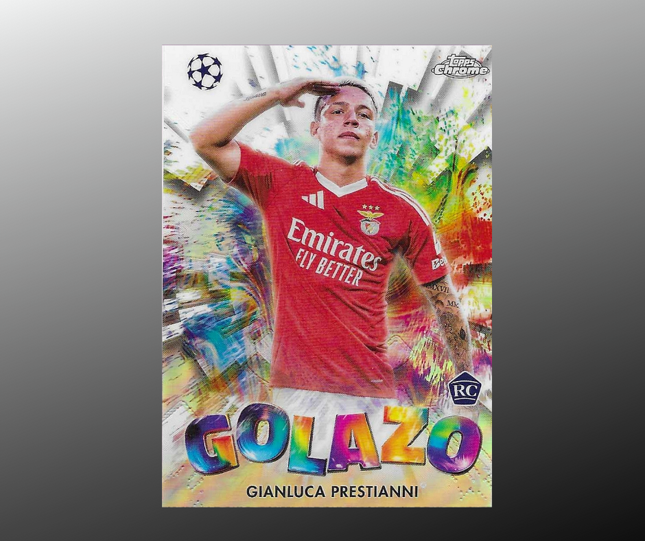 Prestianni - 2024-25 Topps Chrome UEFA Club Competitions - Golazo - Benfica