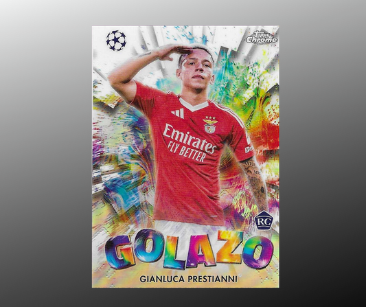 Prestianni - 2024-25 Topps Chrome UEFA Club Competitions - Golazo - Benfica