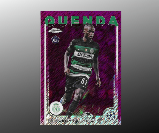 Quenda - 2024-25 Topps Chrome UEFA Club Competitions - Magenta Shimmer Refractors - Sporting