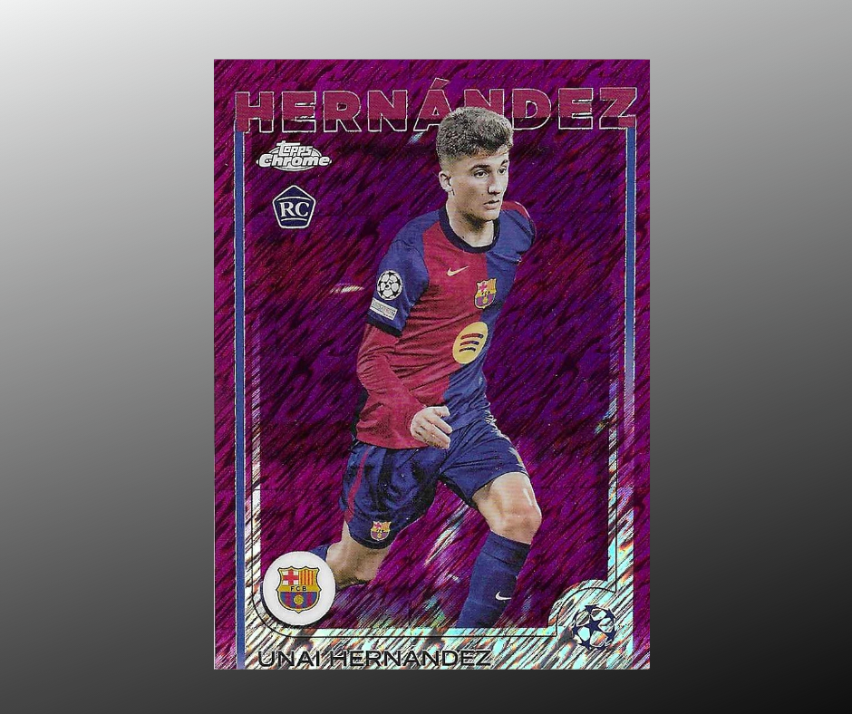 Tony Hernandez - 2024-25 Topps Chrome UEFA Club Competitions - Magenta Shimmer Refractors - Barcelona