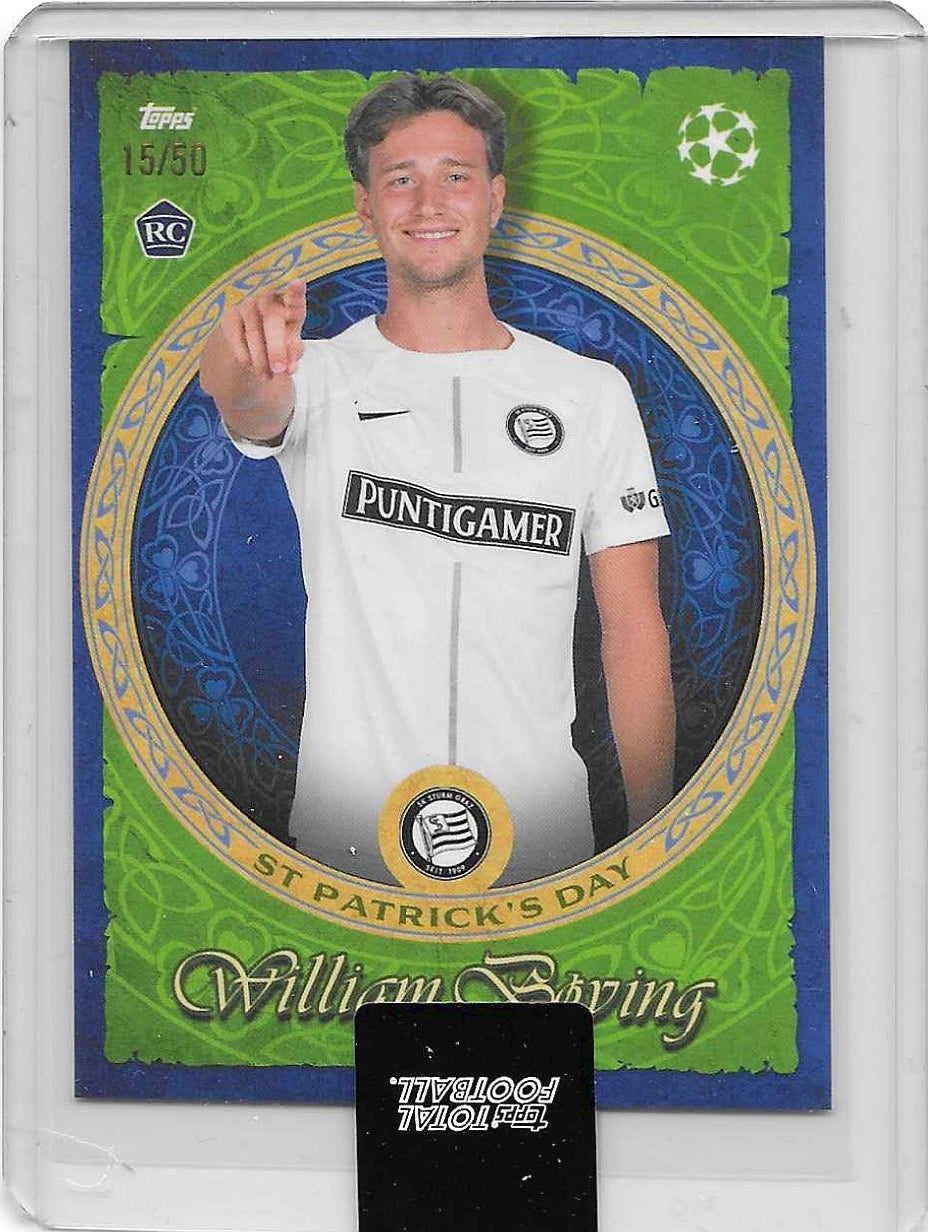 William Bøving - Topps Total Football -  St Patrick's Day /50