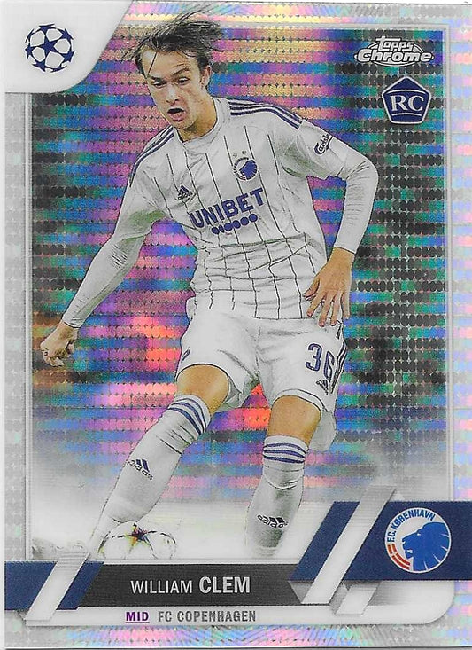 William Clem - 2022-23 Topps Chrome uefa - Pulsar Refractors - Rookie - FC København