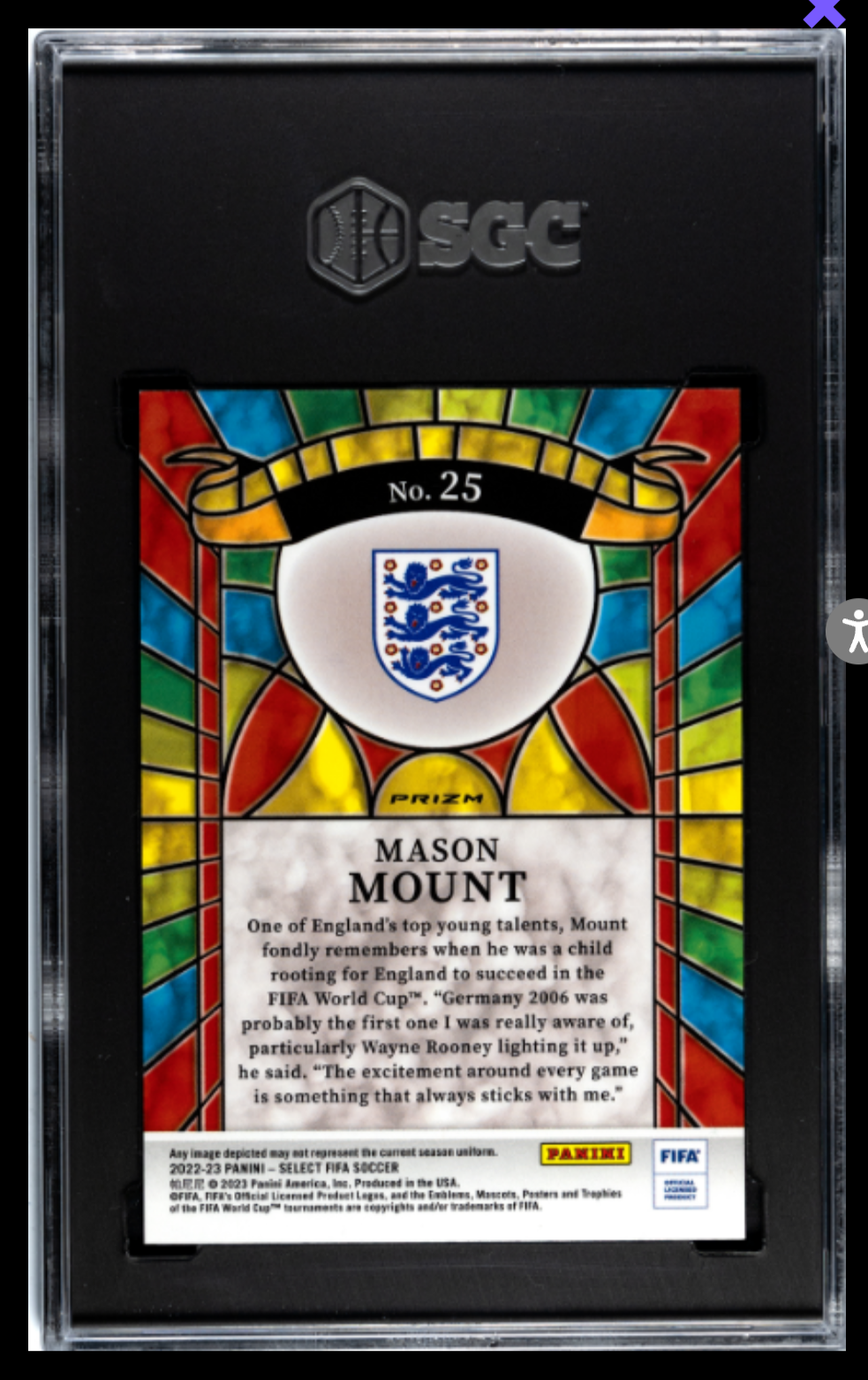 Mason Mount - 2022-23 Panini Select Fifa - Stained Glass - SGC 10 - England