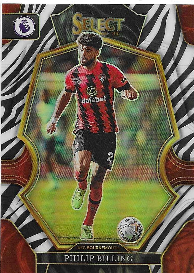 Philip Billing - 2022-23 Panini Select Premier League - Zebra /25 - Bournemouth