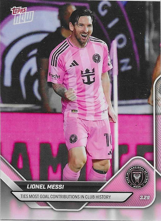 Messi - 2025 Topps Now MLS - Card #23 - Print Run 2079 - Inter Miami