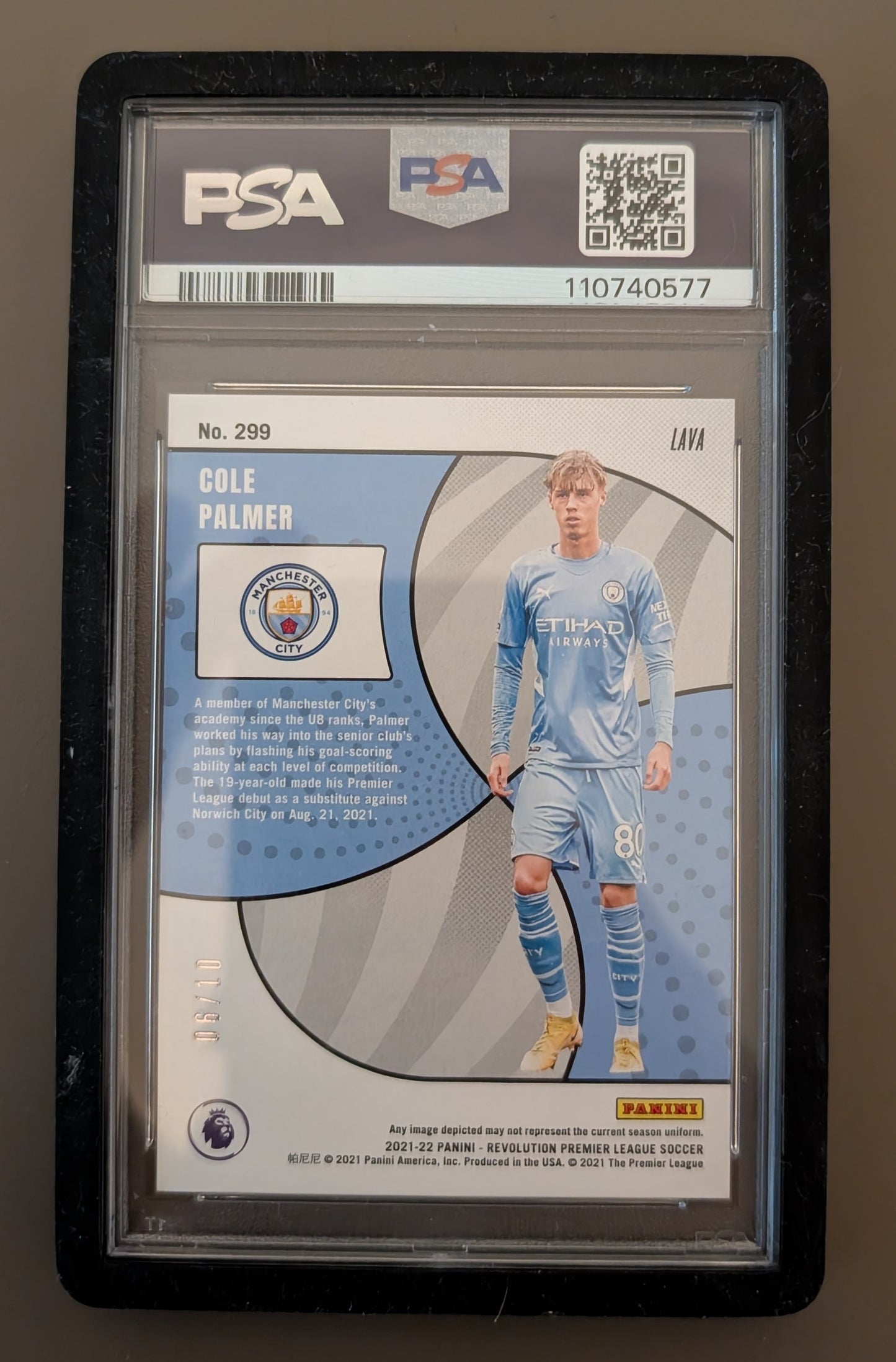 Cole Palmer - 2021-22 Panini Revolution PL- Lava /10 - PSA 9 - Rookie - Manchester City