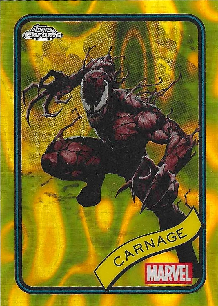 Carnage - Topps Chrome Marvel - Yellow Refractor