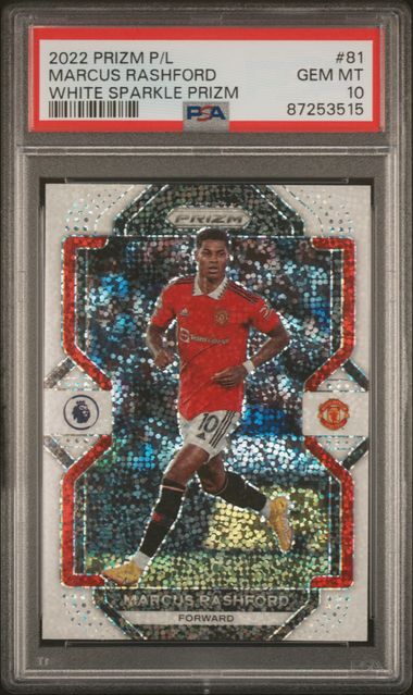Marcus Rashford - 2022 Prizm White Sparkel - PSA 10 - Manchester United