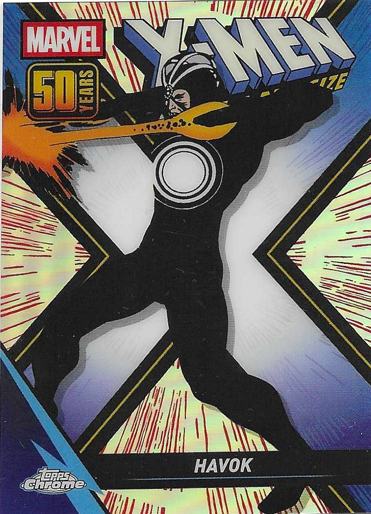 Havok - Topps Chrome Marvel - 50 Years X-Men Refractor